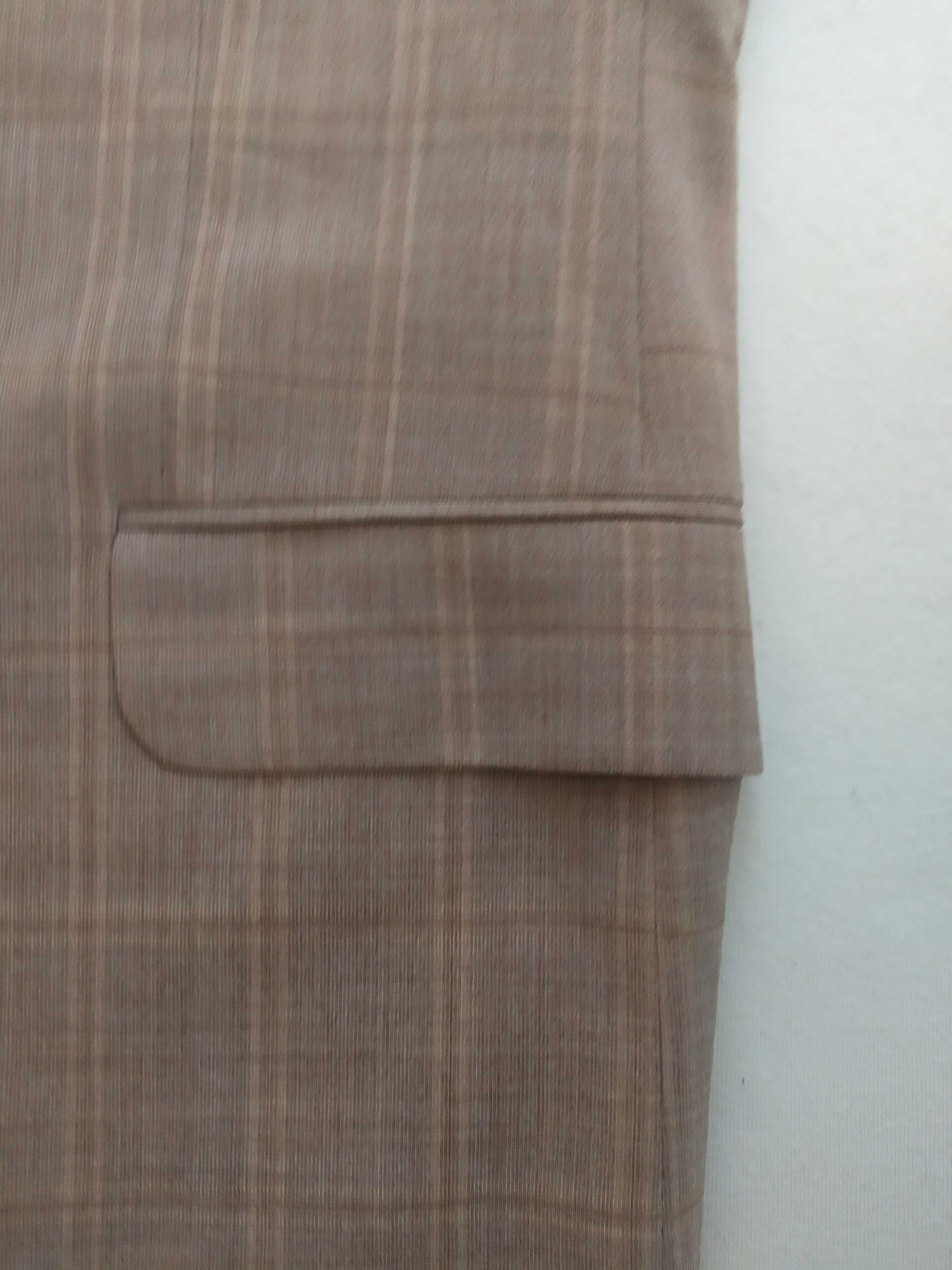 Vernet Marynarka Męska Elegancka Brązowa, BeżowaTop Business XL