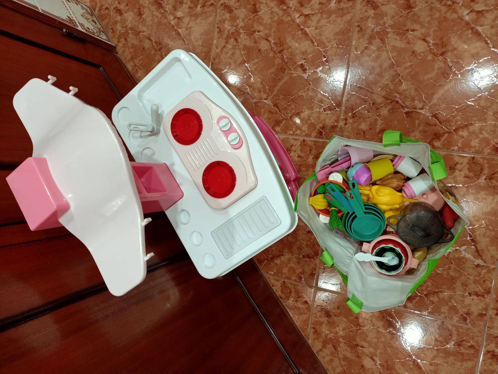 Fogão Menina brinquedos cozinha criança bebé casa