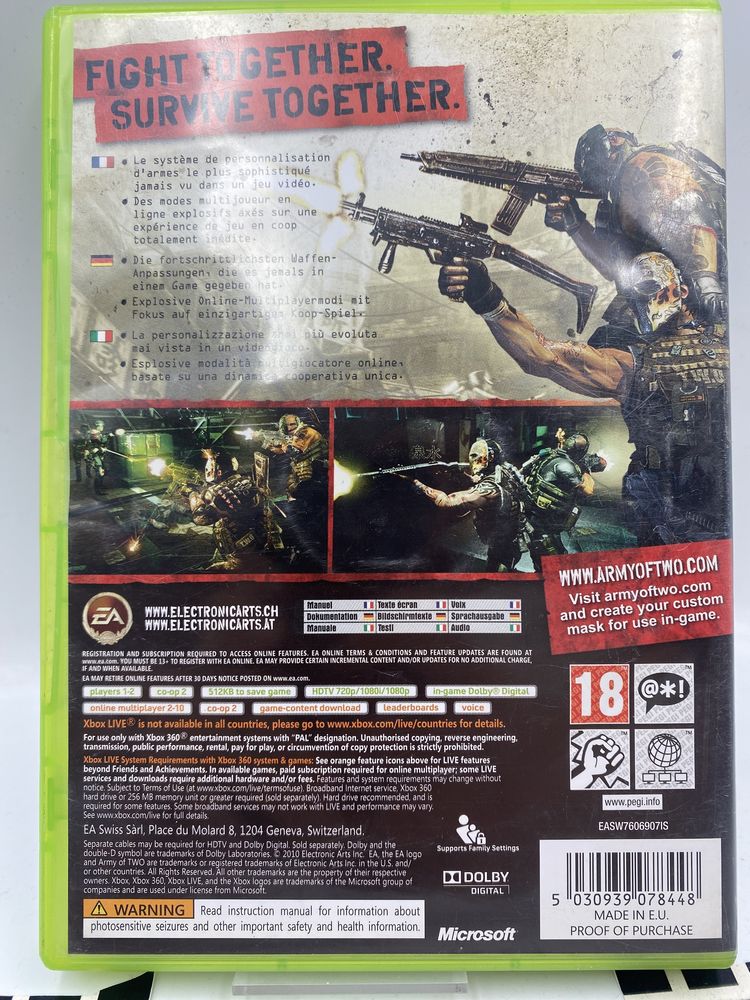 Army Of Two 40 Day Xbox 360 Gwarancja