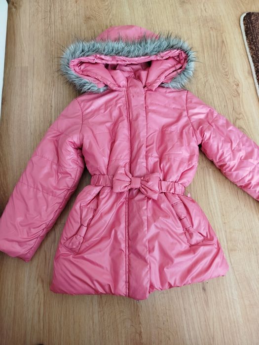 Kurtka zimowa, płaszczyk Wójcik r 140 z futerkiem