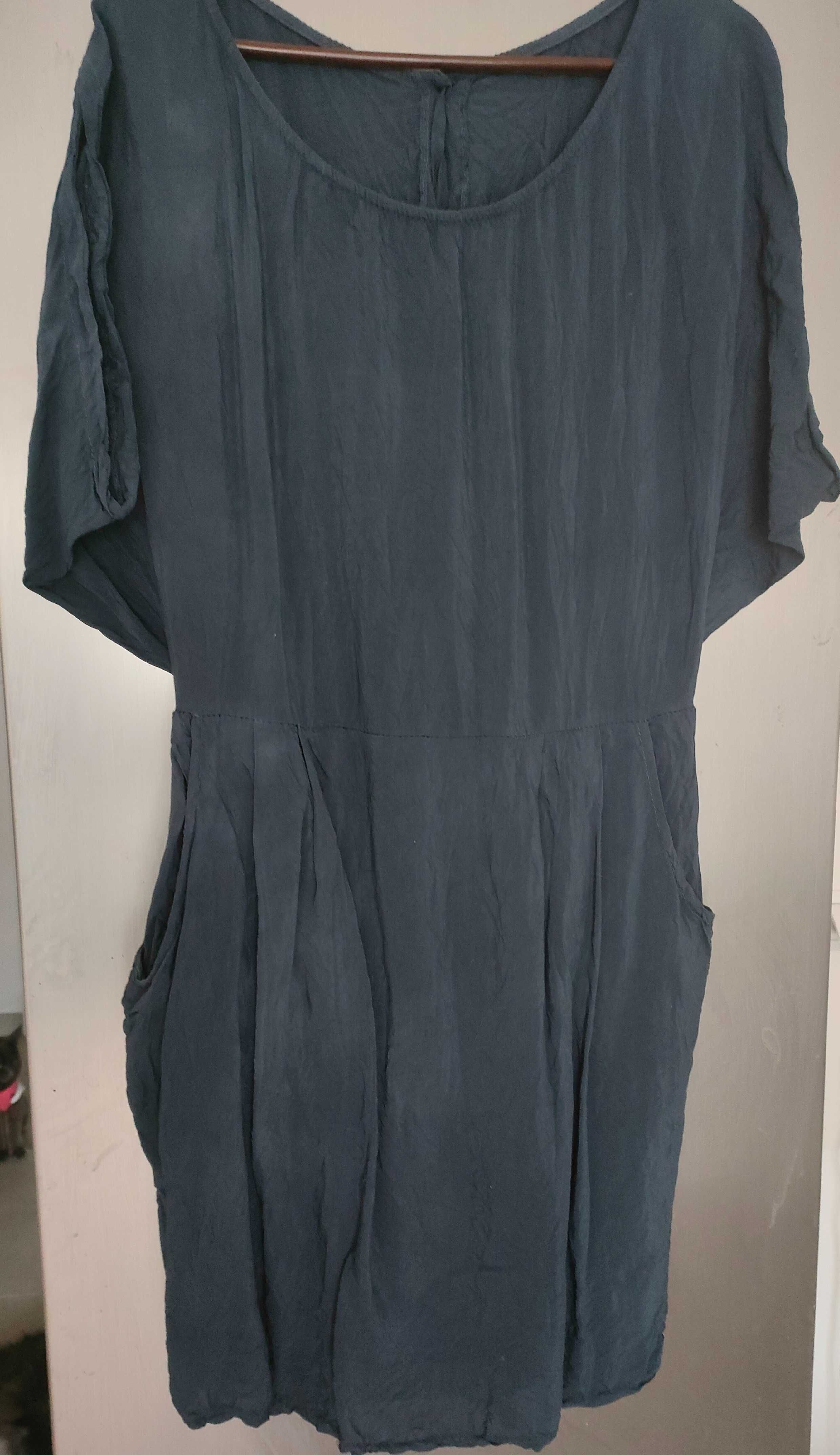 Top shop /Piekna Letnia Sukienka/ Batyst_ Szara_40 _Okazja