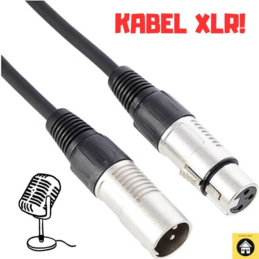 Kabel XLR do Mikrofonu mikrofonowy 1m 5m 10m 15m 20m SUPER JAKOŚĆ!