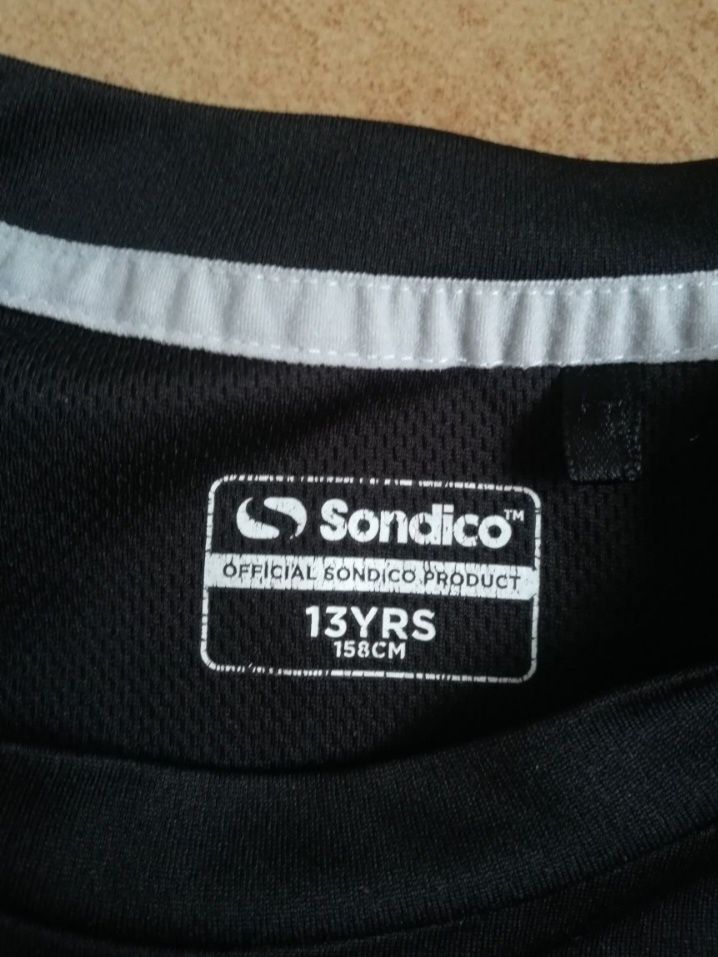 Czarna treningowa sportowa koszulka T-shirt Sondico 158cm