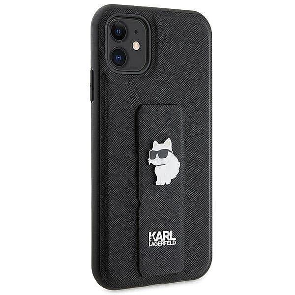 Etui Karl Lagerfeld Gripstand Saffiano Choupette Pins na iPhone 11 / X