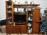 Móvel de sala em cerejeira maciço + mesa de centro