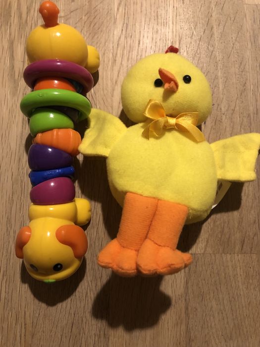 Grzechotka piesek i miękka kaczuszka - 2 zabawki