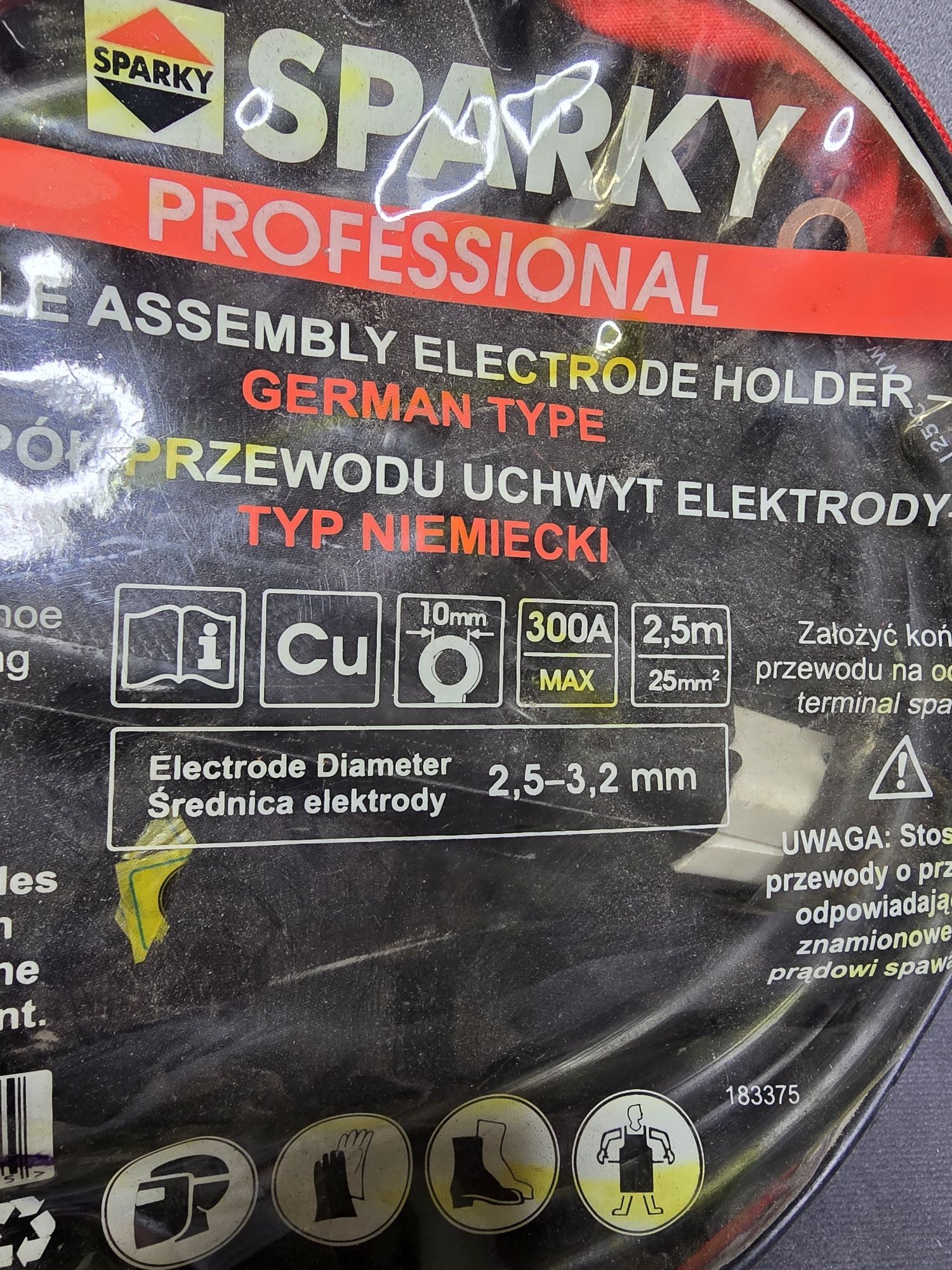Przewód elektrodowy Sparky MMA 300A 2,5M