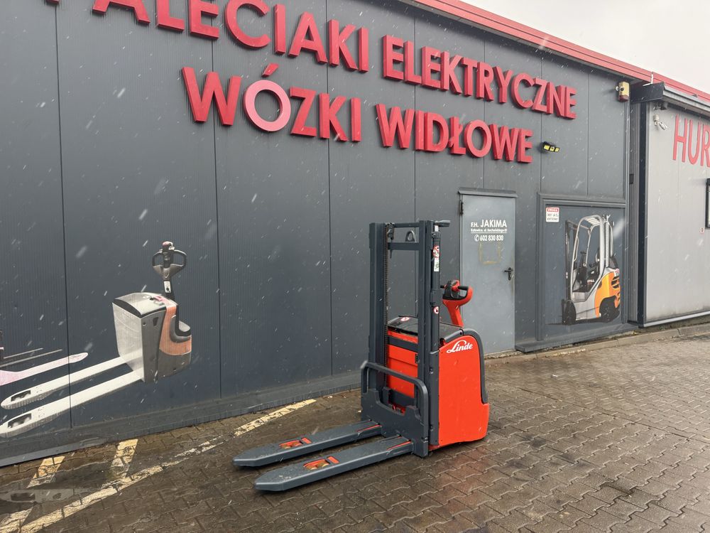 Paleciak elektryczny Linde 1600 kg 240 cm wózek sztaplarka Linde L 16