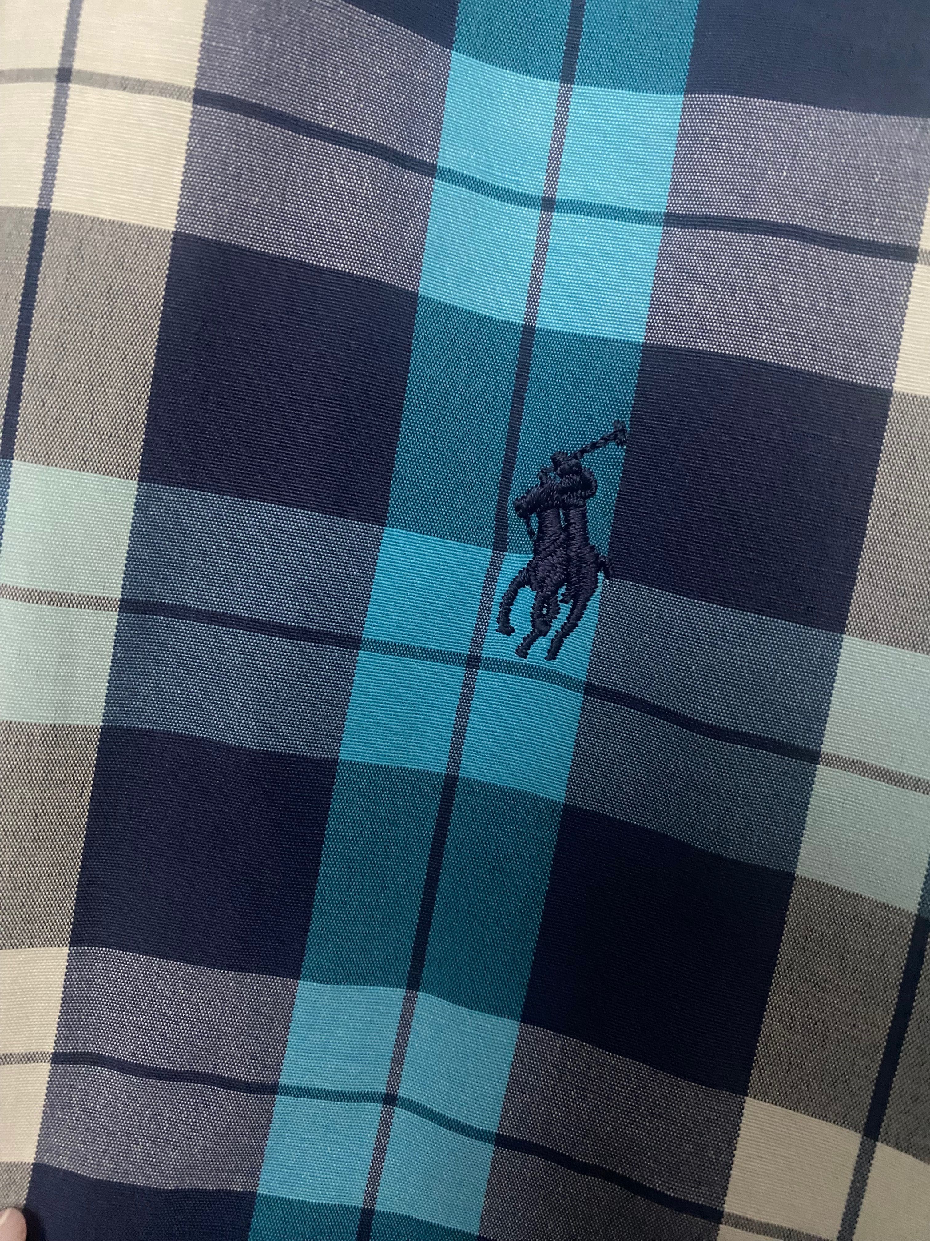 Koszula z Długim Rękawem Marki POLO - Wzór w Kratkę 3XL