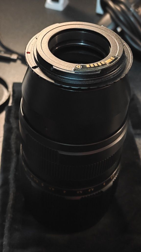 Objetiva Jupiter 200mm F4 - M42 mount + adaptador Canon