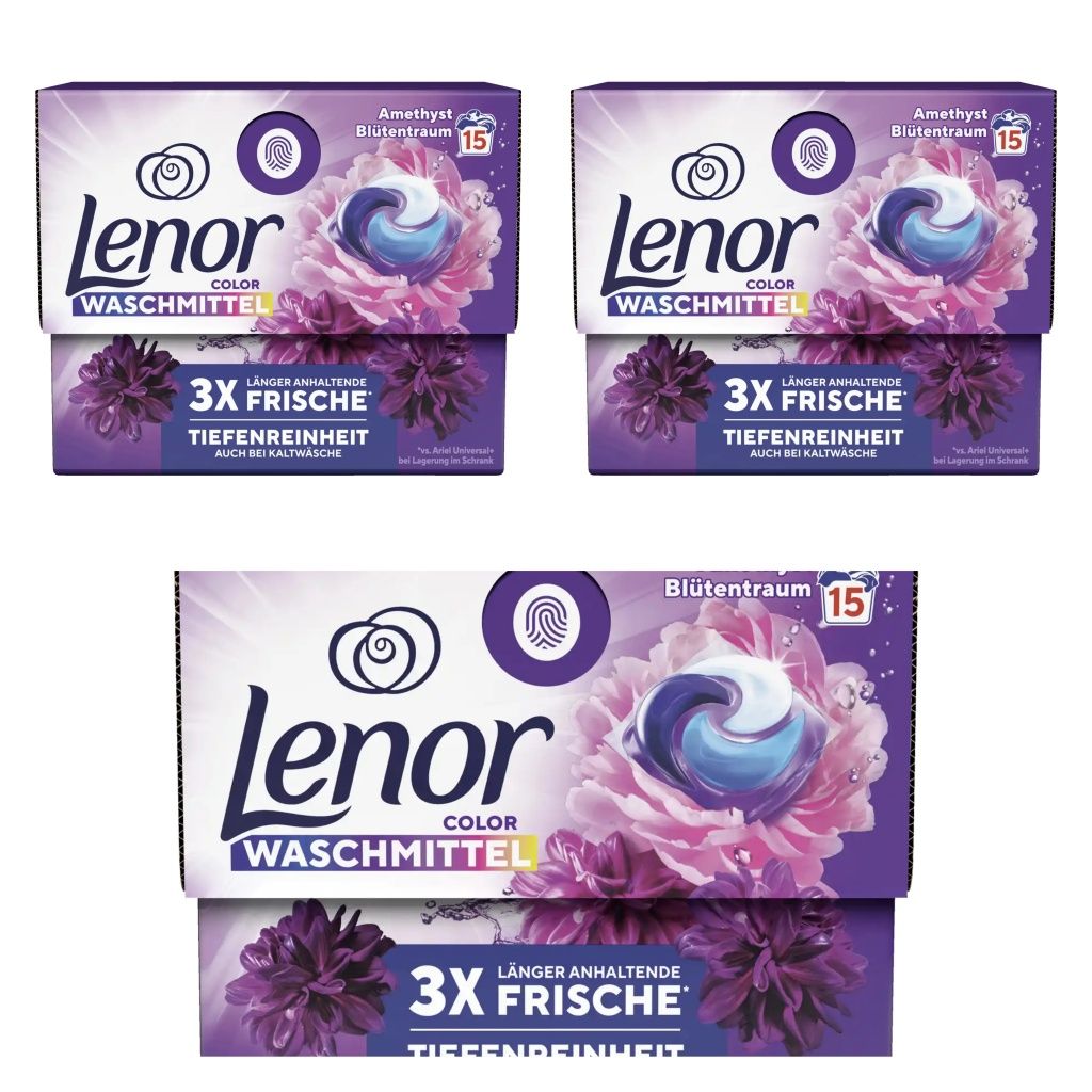 Kapsułki do prania Lenor Amethyst color 3x15 sztuk z Niemiec