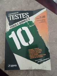 Livros "Preparar os testes" físico-química 10° e 11° anos