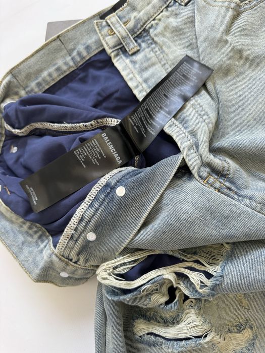 джинсы Balenciaga Destress Jeans порваные vetements rick owens