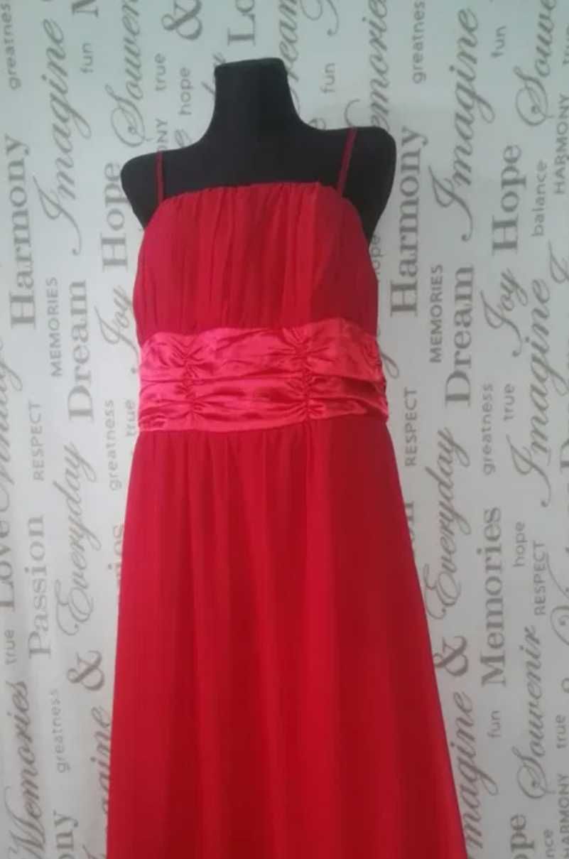 Suknia wieczorowa L XL 40 42 Maxi czerwona sukienka studniówka wesele