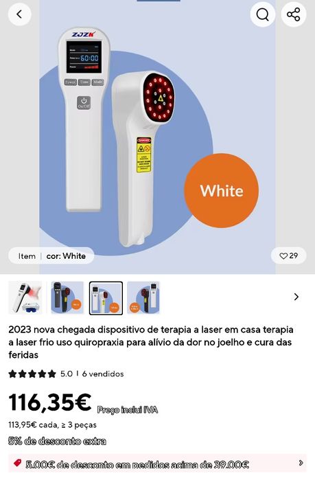 Dispositivo para alívio da dor localizada