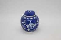 Pote Porcelana Chinesa Decoração Ginger a Azul e Branco XIX 6,5 cm