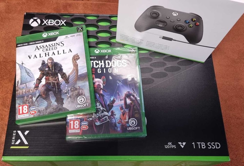 Xbox Series X - zestaw / Nowy PAD + 2 GRY