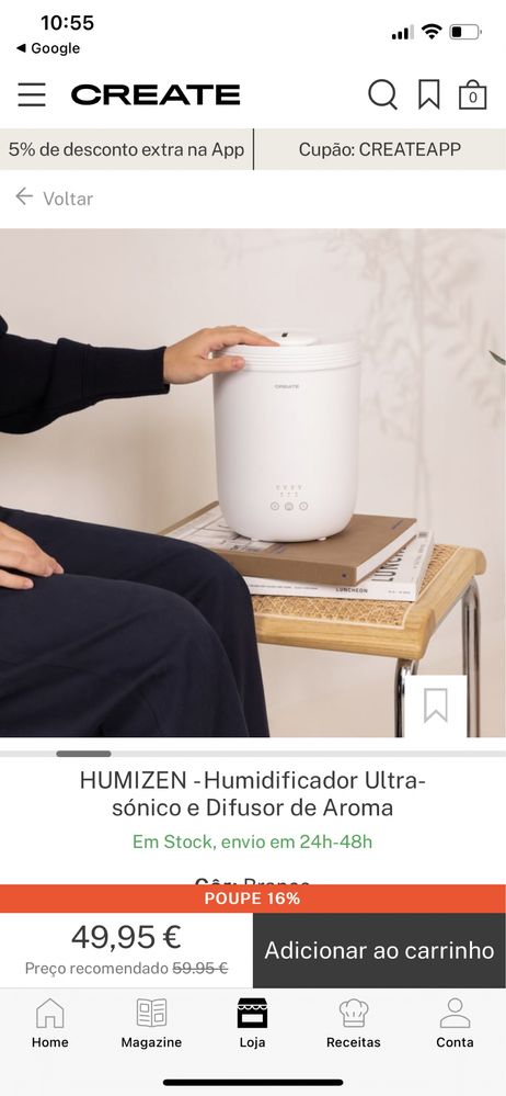 Humidificador Humizen Create