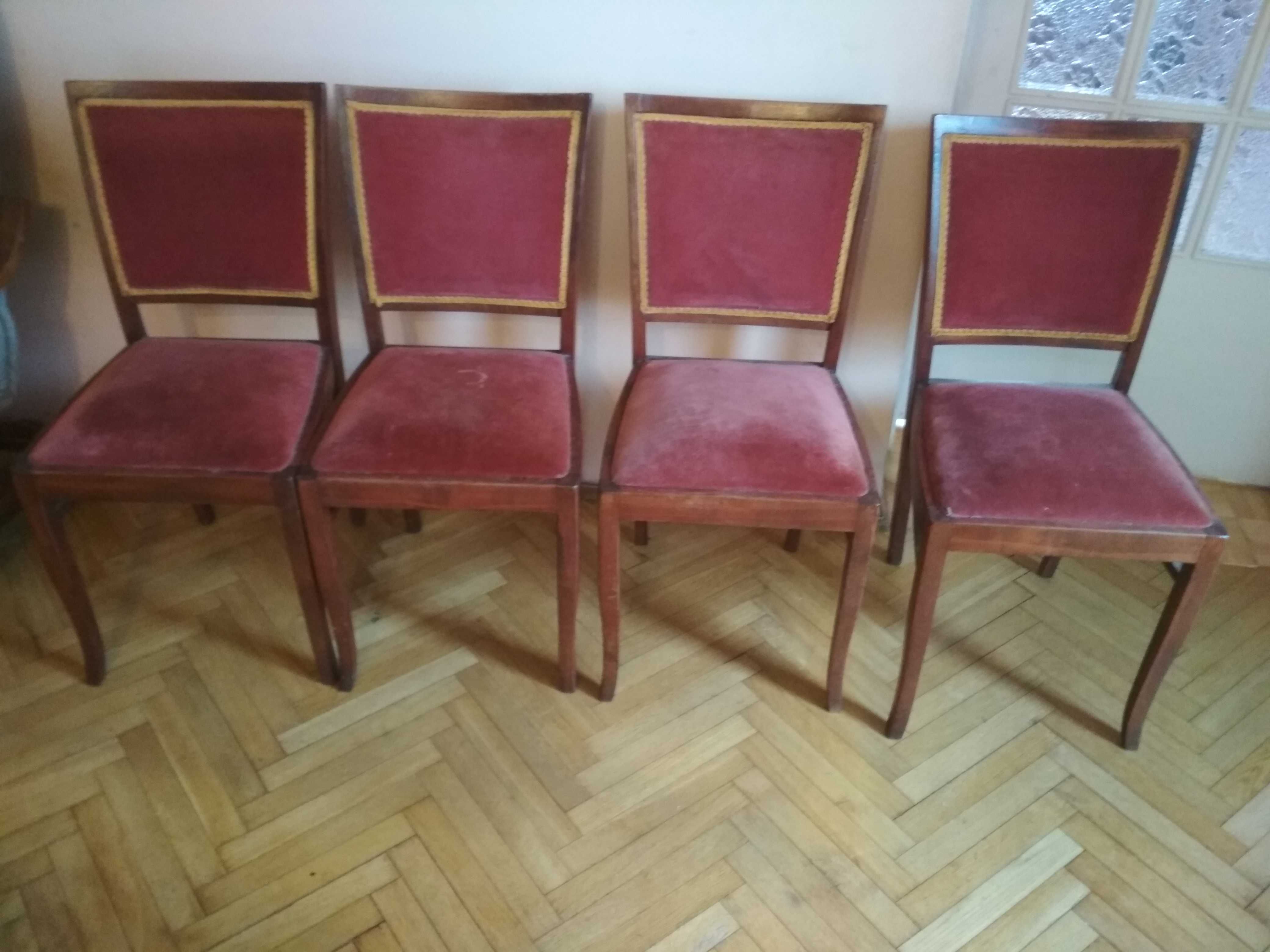 Stylowy rozkładany stół + 4 krzesła
