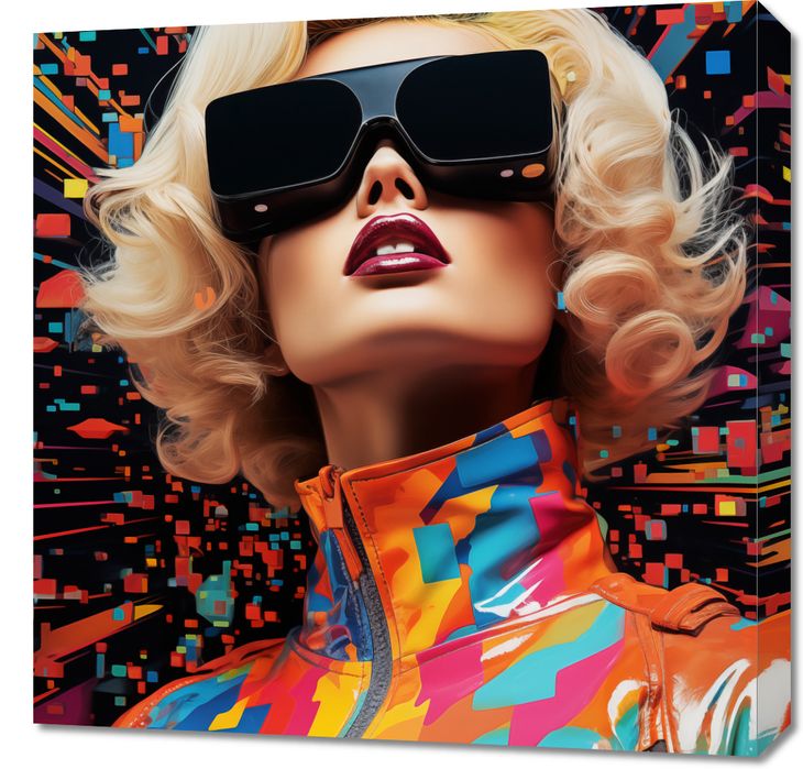 Obraz 60x60cm Retro Futuryzm