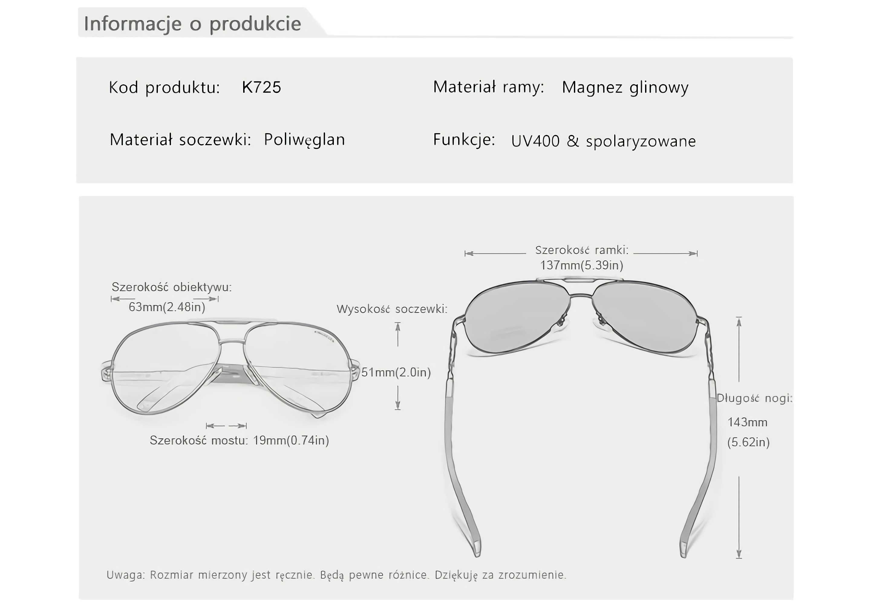 OKULARY PRZECIWSŁONECZNE. Gun Black. Polaryzacyjne HD. Pilotki Aviator