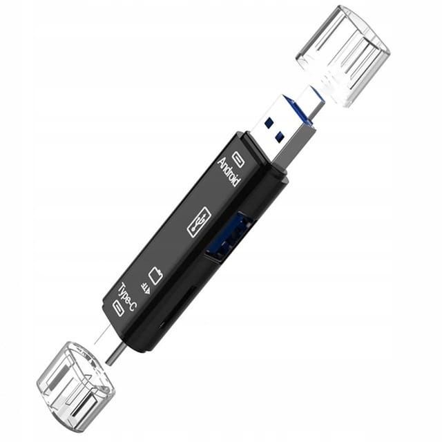 Czytnik kart microSD gniazdo USB type C / micro USB / USB 2.0