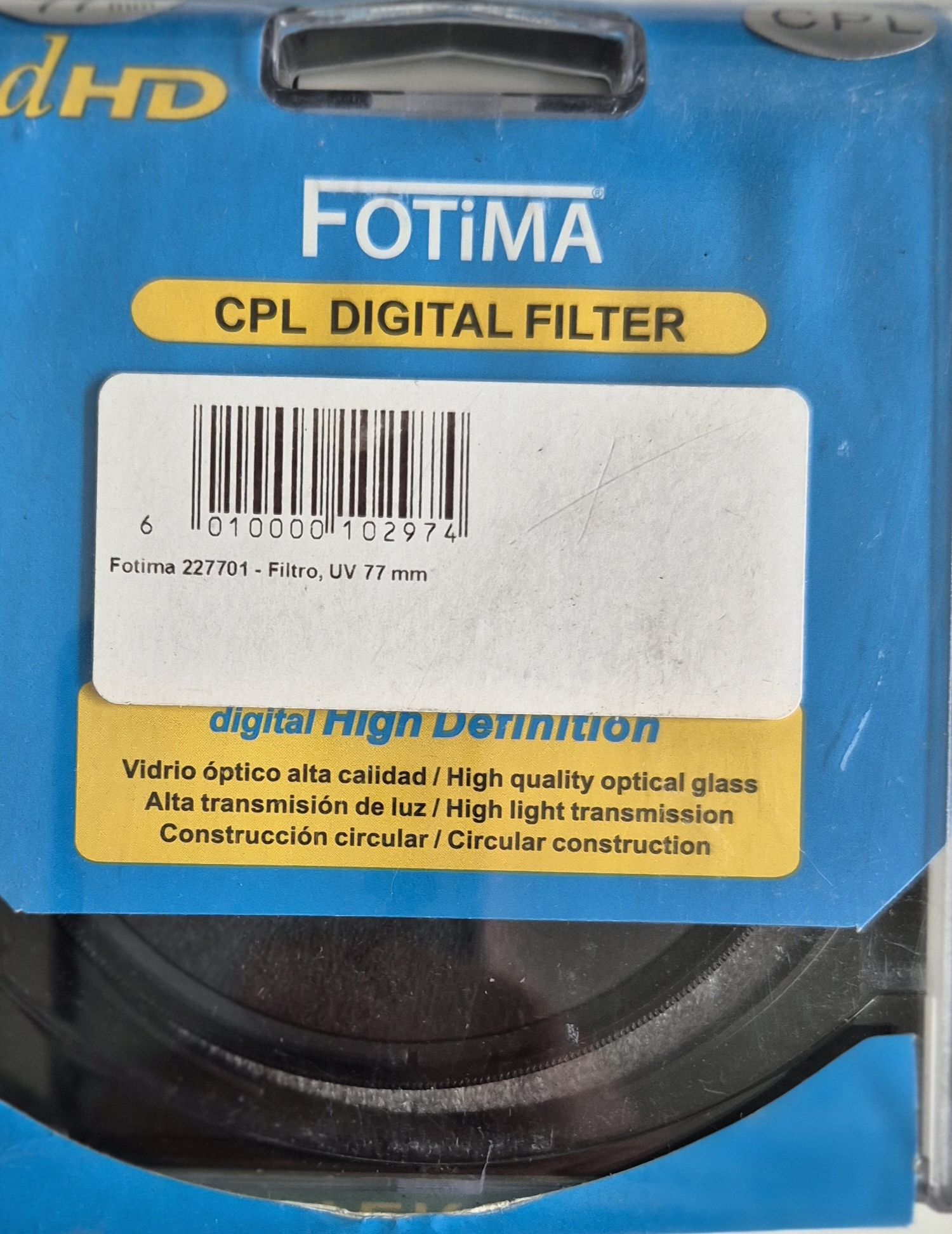 Filtr obiektywu FOTIMA 227701 - FILTR UV 77mm