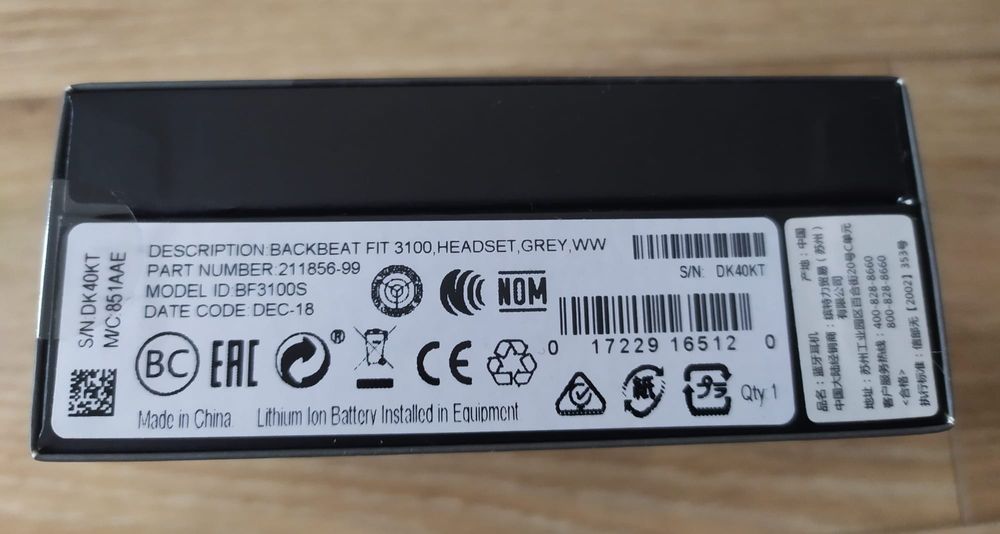 Słuchawki douszne bezprzewodowe Plantronics BackBeat FIT 3100 NOWE
