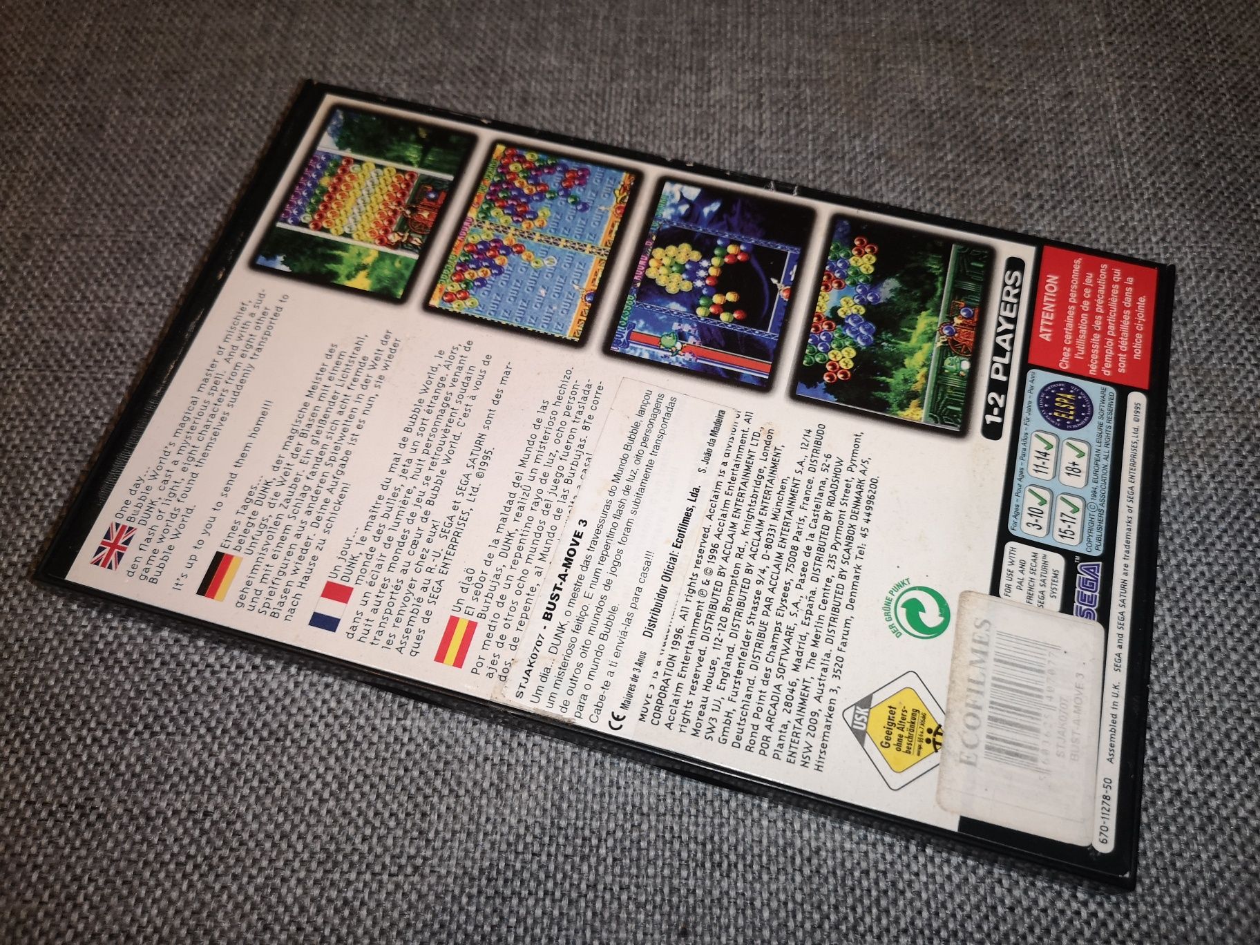Bust-a-Move 3 SEGA SATURN gra ANG (płyta BDB+) sklep Ursus
