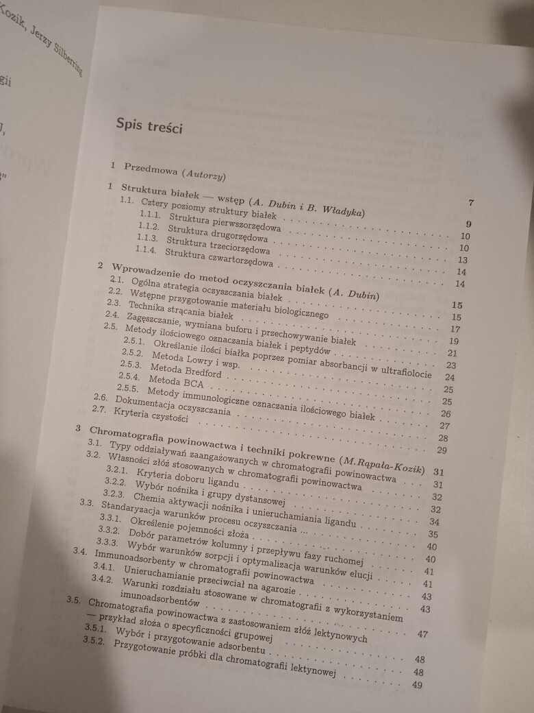 Wprowadzenie do chemii białek, praca zbiorowa pod red Adama Dubina