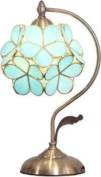 Lampa stołowa w stylu Tiffany, witrażowa, 42cm_BIEYE