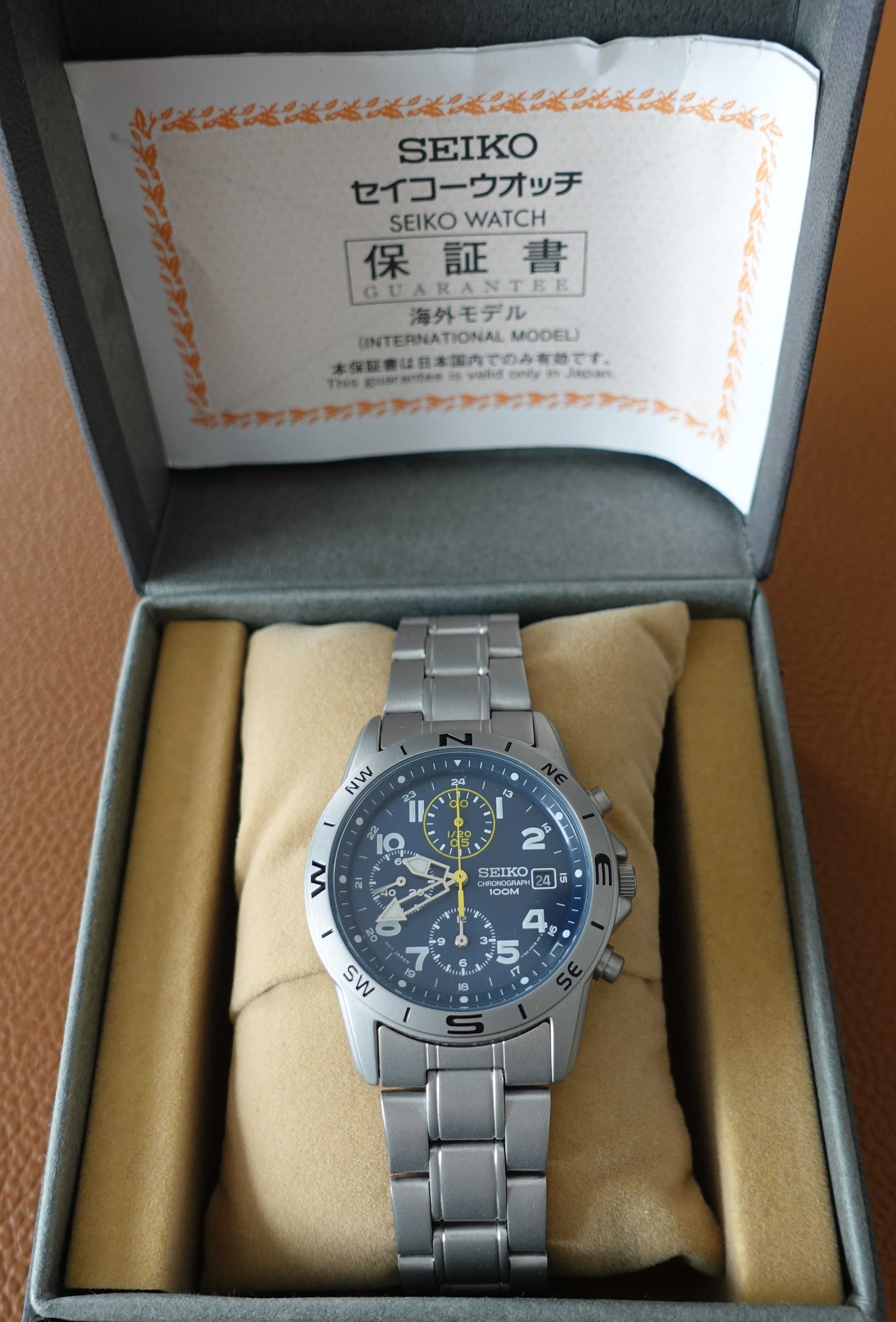 Zegarek SEIKO SND379P (7T92-0DX0) chronograf 100M  nieużywany sprawny.