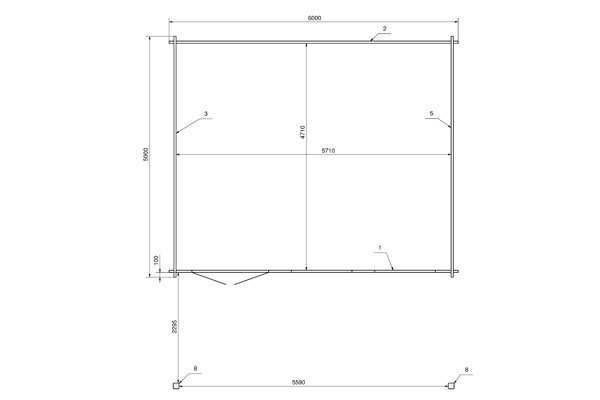 DOMEK HELENA Letniskowy 6x5m BAL 44mm BEZ POZWOLENIA Taras Producent