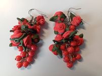 Piękne duże kolczyki DIY z modeliny