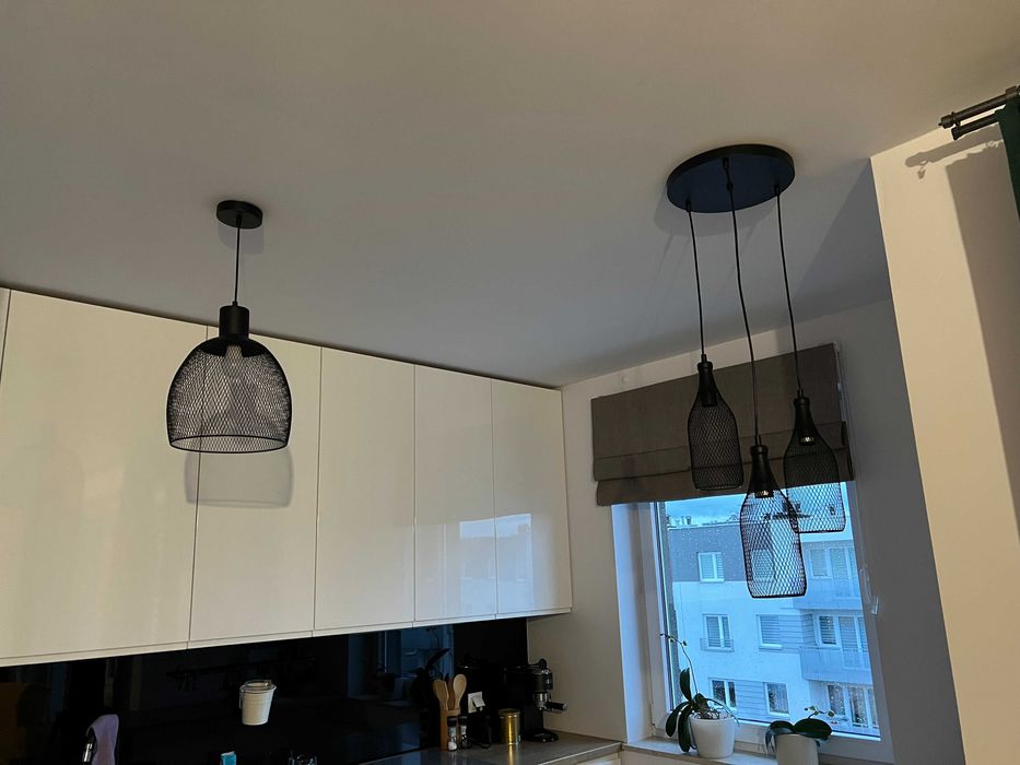 Lampa wisząca trzypunktowa czarna