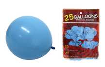 Balony lateksowe NIEBIESKIE zestaw 25 szt średnica ok. 30 cm 12 cali