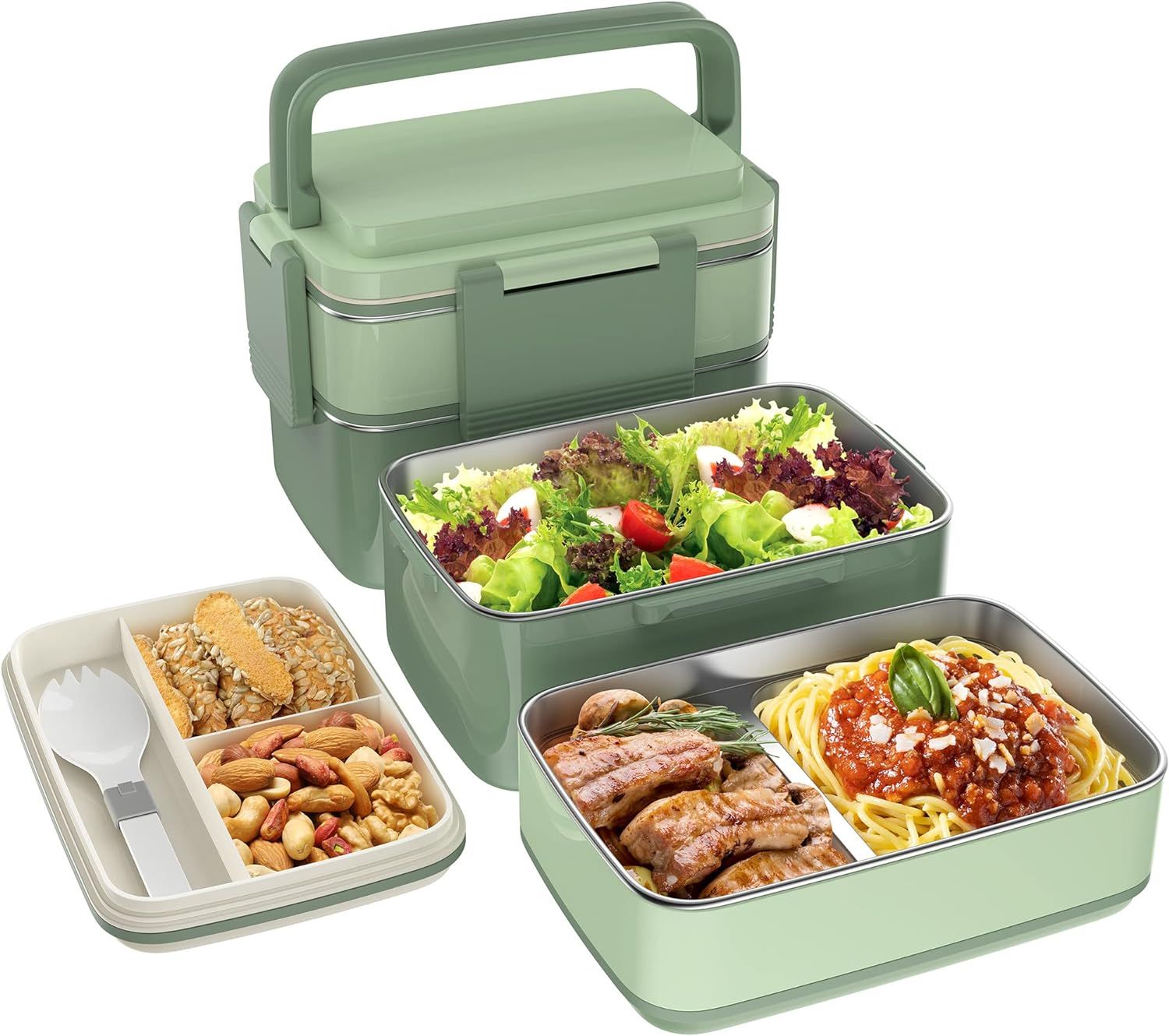 WayEee Bento Box, pudełko na lunch, pojemność 1500 ml nie zawiera BPA