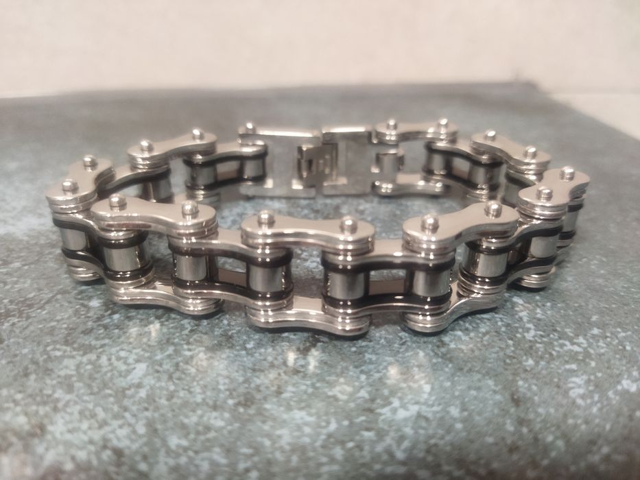 Bransoletka łańcuch motocyklowy gruba