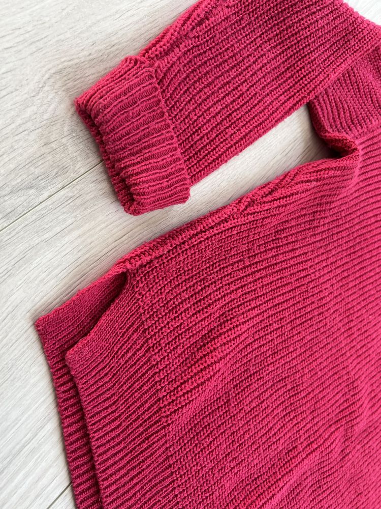 Sweter, sweterek oversize Review malinowy