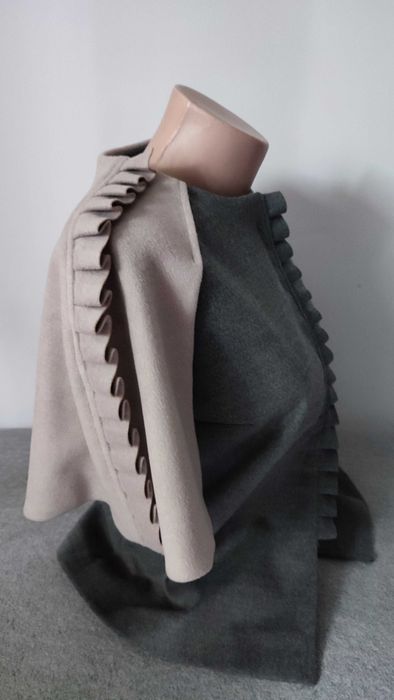 Bolerko damskie narzutka ozdobne marszczenie eleganckie