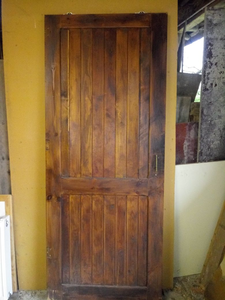 Drzwi drewniane przesuwne 80-tki
