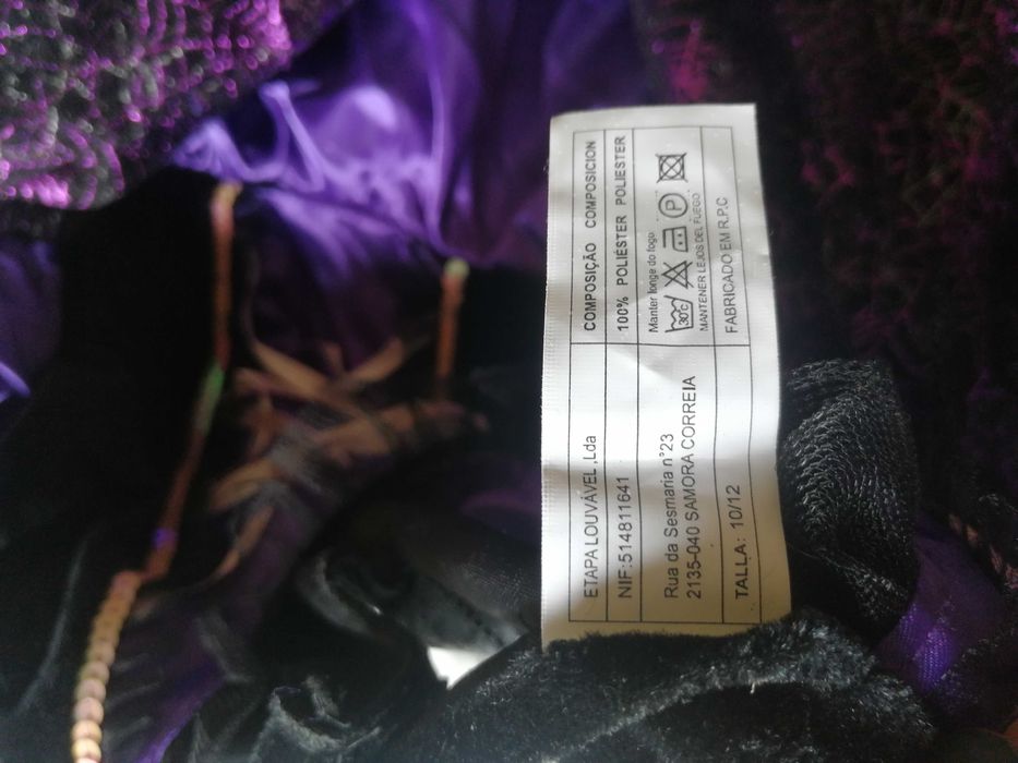 Fato de halloween criança 10-12