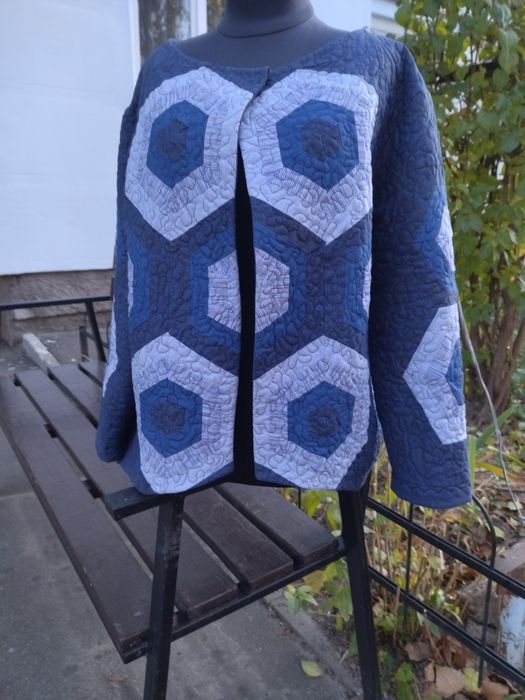 Жакет печворк, хендмейд стьобаний.