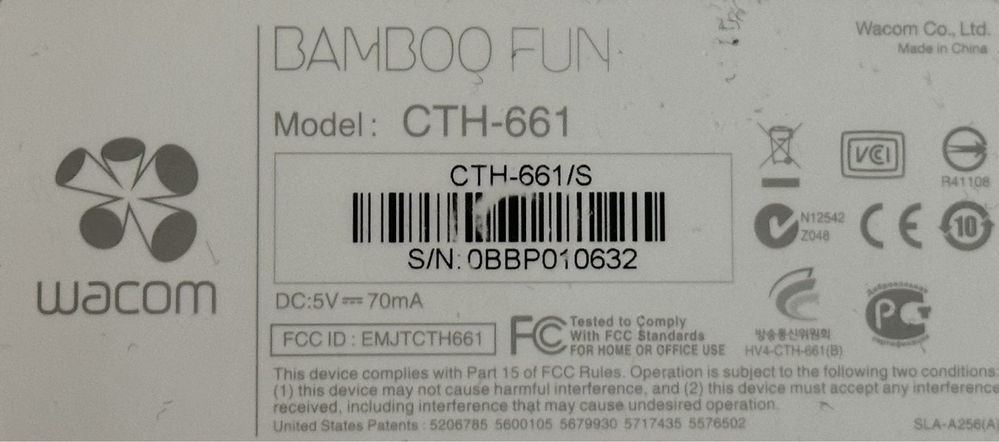 Графічний планшет Wacom CHT-661