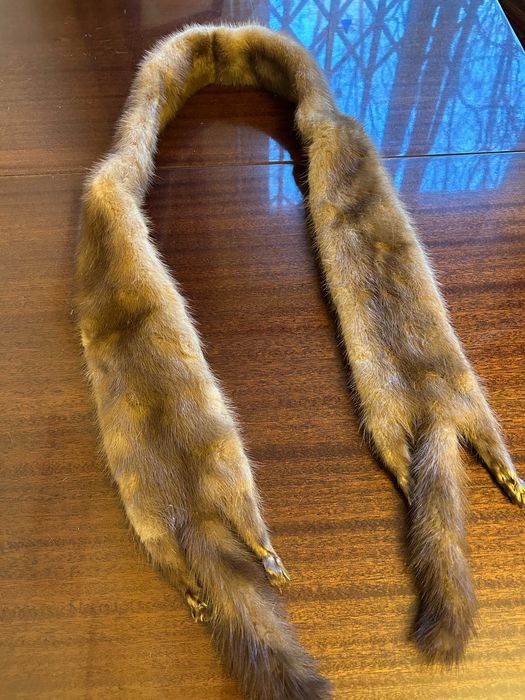 Kołnierz futrzany naturalny tzw. szyjka z norki