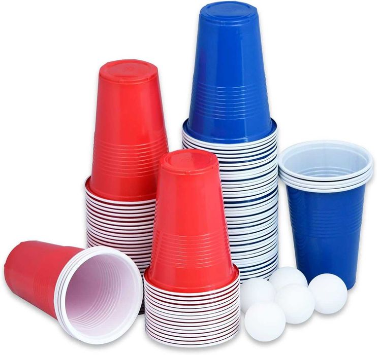 Beer Pong piwny pong stół składany regulowany zestaw kubków i piłeczek