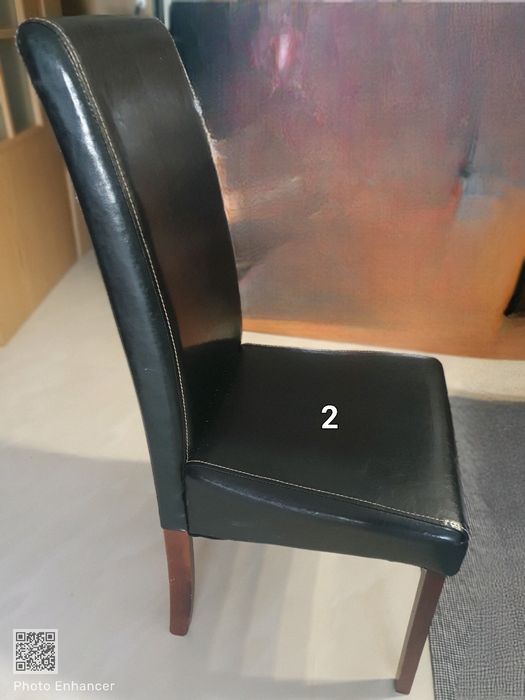 3 cadeiras de Sala em pele