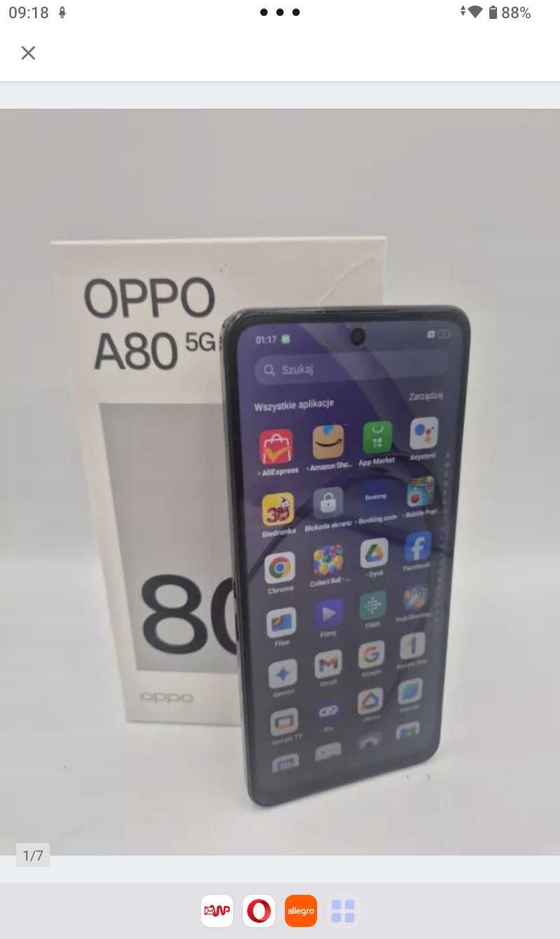 ELEGANCKI OPPO A80 5g. Gwarancja producenta. Pamięć 8/256gb