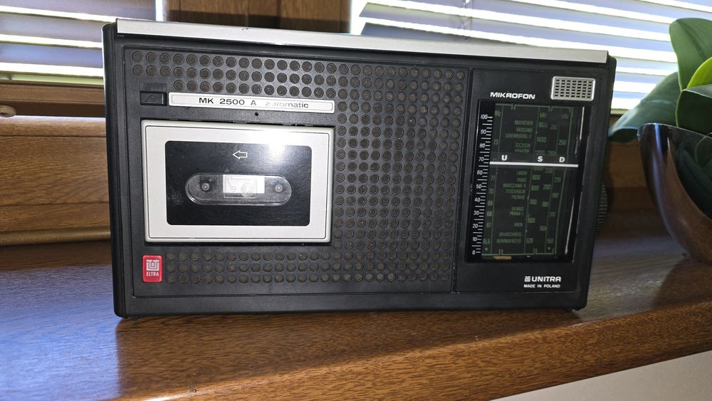 mk 232p biały unitra Lubartów magnetofon pudełko gwarancja plomba bdb+