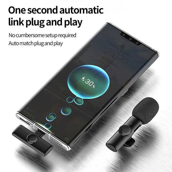 Портативний бездротовий петличний мікрофон.